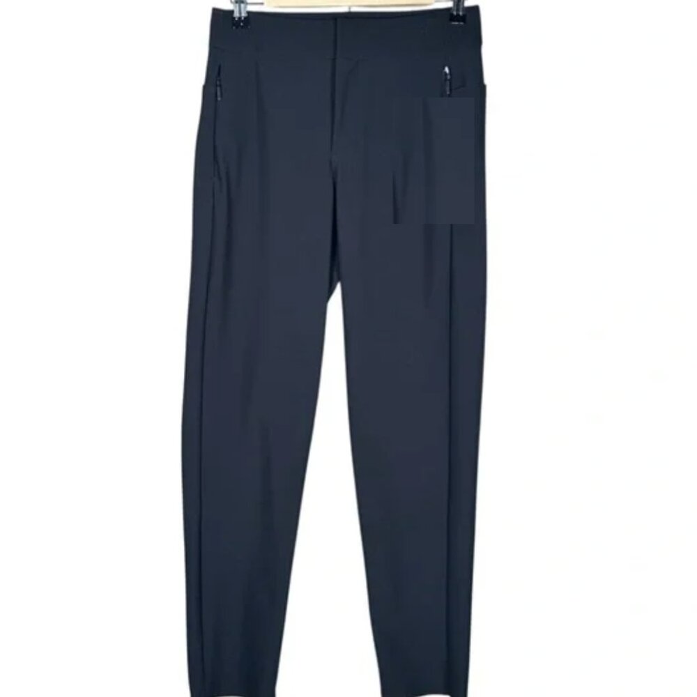 Athleta Stellar Commuter Pants Sz 0P Black Zip Pockets - Picture 2 of 11